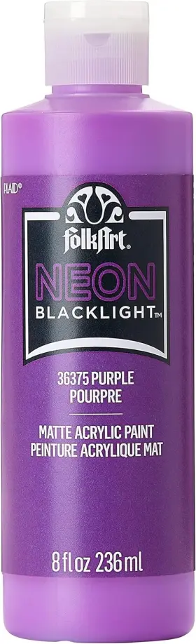 36375 Folkart Neon Acrylic Craft Paint Purple 8 Fl Oz Pack Of 1