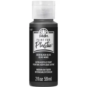 36518 Folkart Acrylic Craft Paint For Plastic Arts 1 Count Pack Of Black Olive