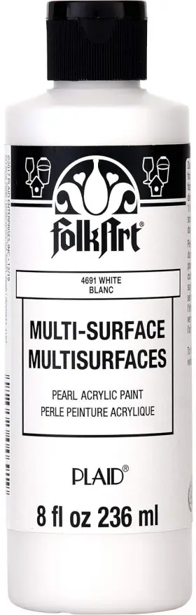 4691 Folkart Multi-surface Acrylic Craft Paint 8 Fl Oz Pack Of 1 Pearl White