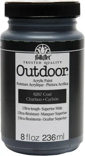 6267 Folkart Outdoor Acrylic Paint In Assorted Colors 8 Fl Oz Pack Of 1 Coal
