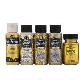 96422 Folkart Best Of Golds Acrylic Craft Paint 1 Count Pack