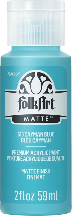 Ja513 Folkart Acrylic Paint In Assorted Colors 2 Fl Oz Pack Of 1 Cayman Blue