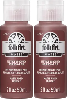 K456 Folkart Acrylic Paint In Assorted Colors 2 Fl Oz Pack Of True Burgundy