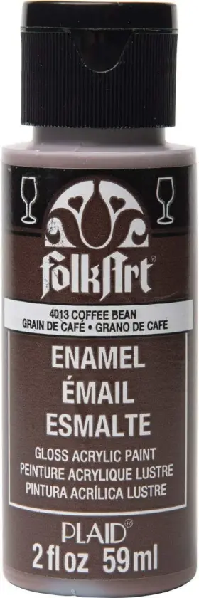 Pl4013 Folkart Enamel Glass And Ceramic Paint In 2 Fl Oz Pack Of 1 Coffee Bean