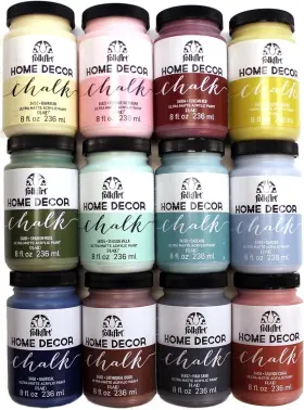 Promo845b Folkart Home Decor Chalk Paint Set 8 Ounce Fl Oz Pack Of 1 Red Yellow