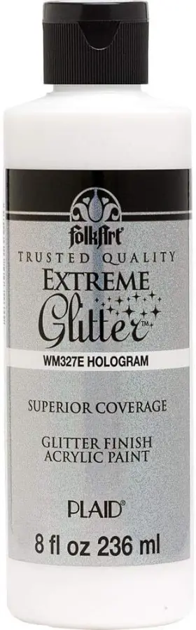 Wm327e Folkart Glitter Paint 8 Oz Hologram Fl Pack Of 1