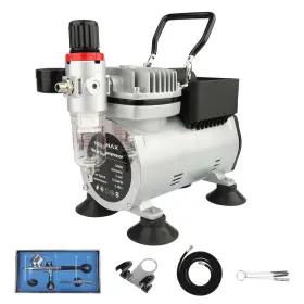 Fornax 850038383619 Professional Airbrush Kit With Compressor 0.4 Hp Air For Model Pa