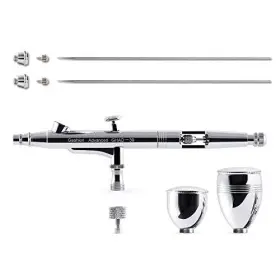 Gaahleri 975834940133 Airbrush Kit Gun Dual-action Gravity 1/2 And 1/4 Oz Fluid Cup