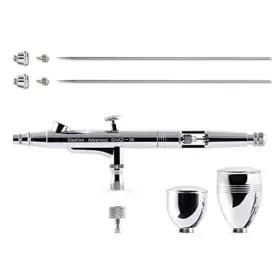 B0bn7qsq76 Gaahleri Airbrush Kit Dual-action Gravity Gun 0.35 0.5mm Needles Art Ma