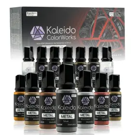 B0dqpx6hmv Gaahleri Kaleido Metal 12-color Set Water-based Acrylic Metallic Airbrush Paint