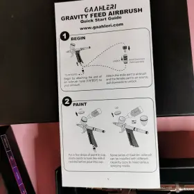 Ghad-68 Gaahleri Airbrush Kit Gun Dual Action Gravity Feed Set 0.38 And 0.5 Dnd #2
