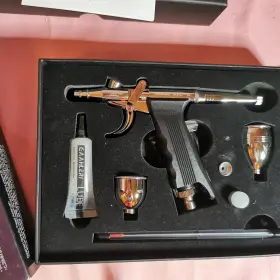 Ghad-68 Gaahleri Airbrush Kit Gun Dual Action Gravity Feed Set 0.38 And 0.5 Dnd #3
