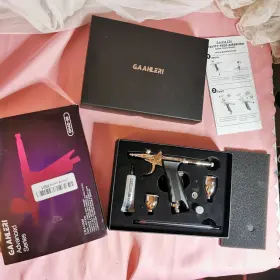 Ghad-68 Gaahleri Airbrush Kit Gun Dual Action Gravity Feed Set 0.38 And 0.5 Dnd