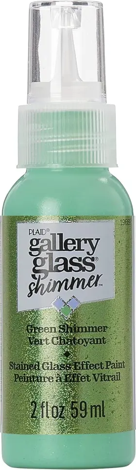 19689 Gallery Glass Green Stained 2 Fl Oz 1 Count Pack Of Shimmer