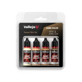 Vjp72380 Games Workshop Vallejo - Tanned Skin Color Set Contains 4 Bottles X 18 Ml 0.60 Fl.oz