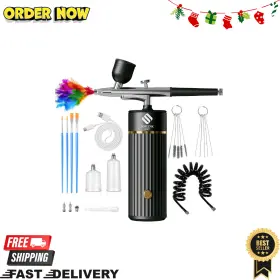 Gedstmdrk 445005891865 Soflink Mart Cordless Airbrush Kit With Compressor 48psi Rechargeable Handheld
