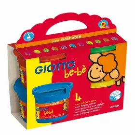 Giotto Be-b B010dgnz16 Be-b Finger Paint Set Of 4 X 150ml In Assorted Colours