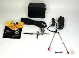 101-bmc Gocheer Airbrush Kit With Air Compressor 40 Psi High Pressure Brush Read