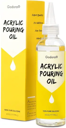 Transparent-3 Godora 628094540877 6 Ounce 100% Pure Silicone Oil For Acrylic Fl Oz Pack Of 1