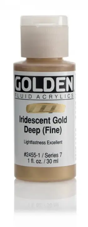 014000-24551 Golden Fluid Acrylics By Iridescent Gold Deep 1 Fl Oz Pack Of