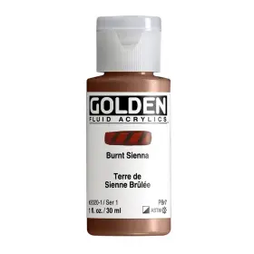 133730 Golden Fluid Acrylics Burnt Sienna 1 Fl. Fl Oz Pack Of