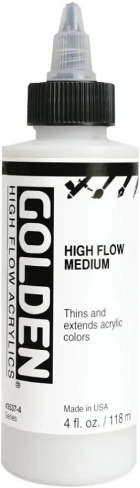 0003537-4 Golden Artist Colors High Flow Medium By 4 Fl. Oz. Bottle Professional Clear