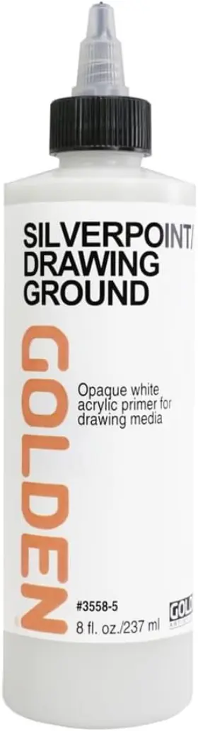 Gd3558-5 Golden Artist Colors Silverpoint Drawing Ground By 8 Fl. Oz. Fl Oz Pack Of 1 White