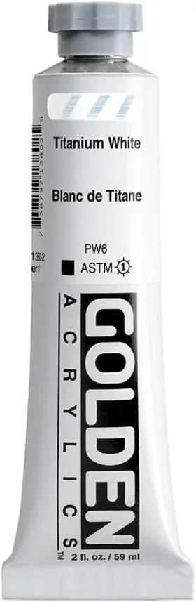 Gldnhb-13802 Golden Artist Colors Heavy Body Acrylics By Titanium 2 Fl Oz Pack Of 1 White
