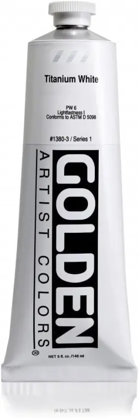 Hb148-0001380-2 Golden Artist Colors Heavy Body Acrylics By Titanium 5 Fl Oz Pack Of 1 White