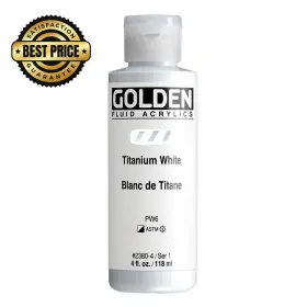 Golden Fluacr118-0002380-5 Fluid Acrylics Titanium White 4 Fl Oz Pack Of 1