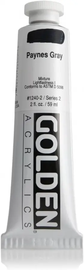 Gldnhb-12402 Golden Heavy Body Acrylic Paint 2-ounce 2 Fl Oz Pack Of 1 Paynes Gray