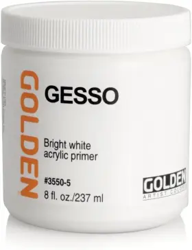Gldnmed237-3550 Golden Acrylic Gesso - 8 Oz Jar Fl Pack Of 1 White