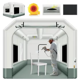 Gorillaspro 795602407950 13x10x8ft Inflatable Paint Booth Tent With 550w Blower Spray Air F