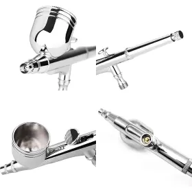 Gothobby 738435945428 0.3mm Gravity Feed Dual-action Airbrush Paint Spray Gun Kit Set #2