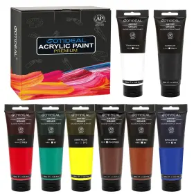 Ap-13 Gotideal Craft Acrylic Paint Set 8 Primary 4 Fl Oz Pack Of 1 Colors