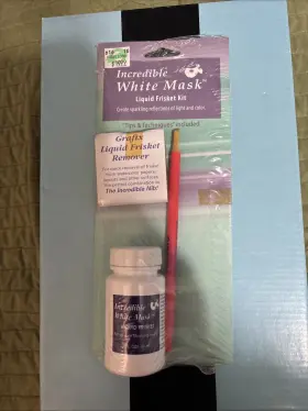 Grafix 096701126958 The Incredible White Mask Liquid Frisket Set - 2 Oz. Bottle