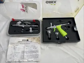 200617 Grex Airbrush Tg And Master Gun With Cases Accessories