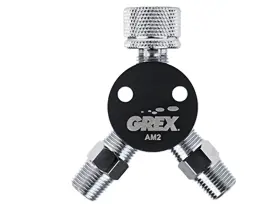 Grex 660292122851 Airbrush Mini Manifold - 1/8 Inch Bsp Dual Output Part Am2