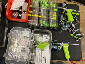 Genesis.xsi3 Grex Genesis Airbrush Tg Xt 12 Needles Gauges Parts Read Tj