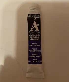A229 Grumbacher Academy Watercolor Paint 7.5ml/0.25 Ounce Violet Phthalo Purple