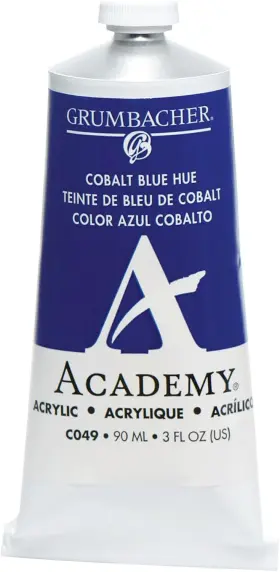 C049 Grumbacher Academy Acrylic Paint Gloss 3 Fl Oz Pack Of 1 Cobalt Blue
