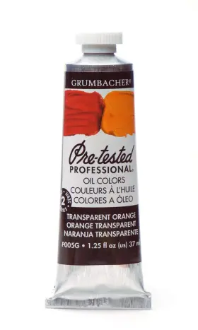 P005g Grumbacher Pre-tested Oil Paint 1.25 Ounce Pack Of 1 Transparent Orange