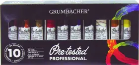 P1030g Grumbacher Pre-tested Oil Color Set 24ml Tubes 10-color Multicolor