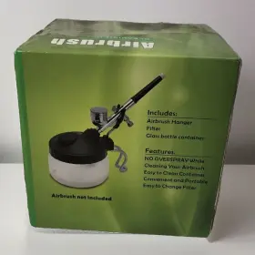 Ab-777a Hac Globall Llc Airbrush Paint Cleaning Pot Multifunctional Station Glass Stand Filters Brushes #3