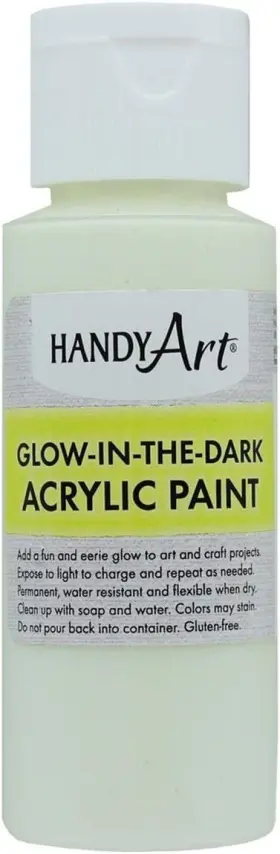 158-005 Handy Art Glow In The Dark Acrylic Paint 2 Ounce Pack Of 1 Clear