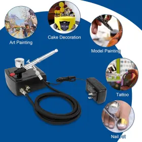 Tc100 Hanfeng 313035671627 Airbrush Kit Portable Dual-action Gun And Mini Air #2