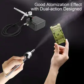 Tc100 Hanfeng 313035671627 Airbrush Kit Portable Dual-action Gun And Mini Air #3