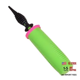 Hdeoops 793898403458 Balloon Pump Hand Held 2-way Dual Action Air For Balloons Green 1 Pcs