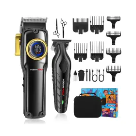 B023-us-mj Hiena Pro Hyn-b232 Professional Hair Clippers Set For Men Cordless Barber Kit Cut... Fast Ship