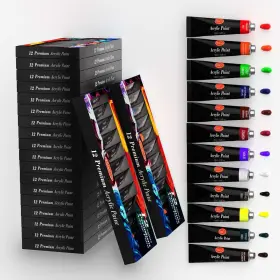 Hissico 783907641858 Acrylic Paint Set Of 12 Expert 1 Count Pack Colors 20